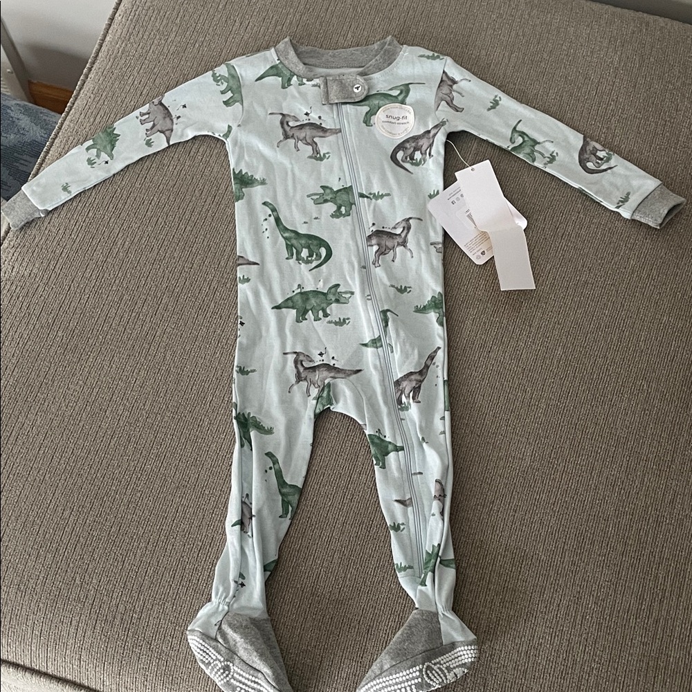 Burts Bees Baby Dinosaur Footie Pajamas